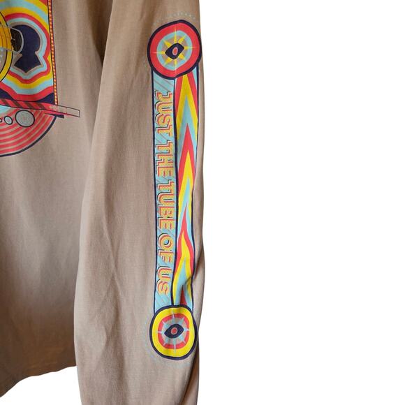 Meow Wolf Experience Tube Long Sleeve Tee Size XL Tan Unisex - Picture 7 of 9